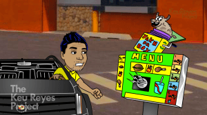 latinos in fast food animated cartoon